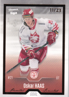 Hokejová karta Oskar Haas Goal S1 2022-23 Gold 11/23 č. 137
