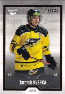 Hokejová karta Jaromír Kverka Goal S1 2022-23 Gold 11/23 č. 42
