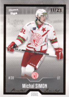 Hokejová karta Michal Simon Goal S1 2022-23 Gold 11/23 č. 108