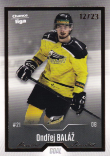 Hokejová karta Ondřej Baláž Goal S1 2022-23 Gold 12/23 č. 34