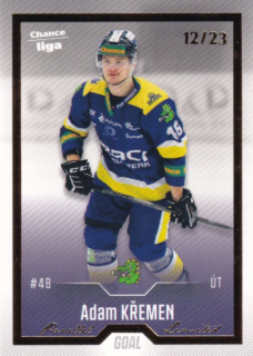 Hokejová karta Adam Křemen Goal S1 2022-23 Gold 12/23 č. 180