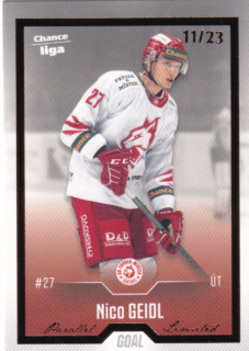 Hokejová karta Nico Geidl Goal S1 2022-23 Gold 12/23 č. 138