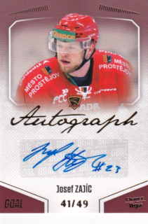 Hokejová karta Josef Zajíc Goal S1 2022-23 Autograph 41/49 č. A-21