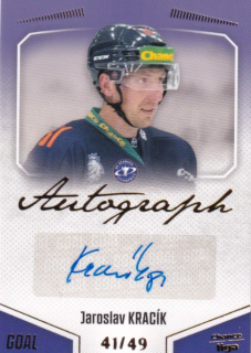 Hokejová karta Jaroslav Kracík Goal S1 2022-23 Autograph 41/49 č. A-28
