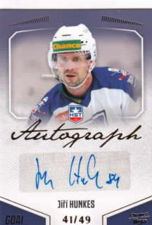 Hokejová karta Jiří Hunkes Goal S1 2022-23 Autograph 41/49 č. A-33