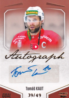 Hokejová karta Tomáš Kaut Goal S1 2022-23 Autograph 39/49 č. A-64