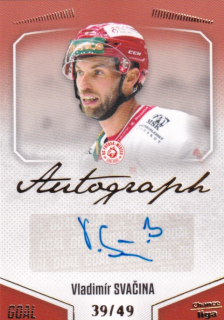 Hokejová karta Vladimír Svačina Goal S1 2022-23 Autograph 39/49 č. A-59