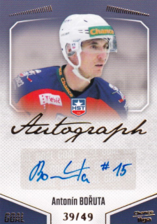 Hokejová karta Antonín Bořuta Goal S1 2022-23 Autograph 39/49 č. A-32