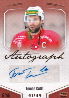 Hokejová karta Tomáš Kaut Goal S1 2022-23 Autograph 41/49 č. A-64