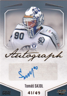 Hokejová karta Tomáš Sajdl Goal S1 2022-23 Autograph 41/49 č. A-49