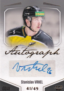 Hokejová karta Stanislav Vrhel Goal S1 2022-23 Autograph 41/49 č. A-18