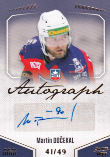 Hokejová karta Martin Dočekal Goal S1 2022-23 Autograph 41/49 č. A-35