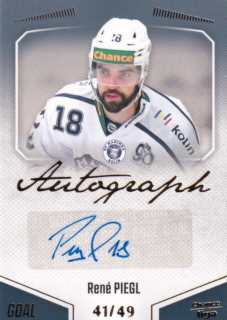 Hokejová karta René Piegl Goal S1 2022-23 Autograph 41/49 č. A-50