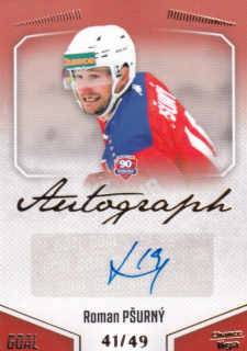 Hokejová karta Roman Pšurný Goal S1 2022-23 Autograph 41/49 č. A-71