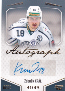 Hokejová karta Zdeněk Král Goal S1 2022-23 Autograph 41/49 č. A-52
