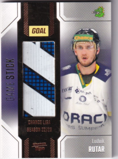 Hokejová karta Ludvík Rutar Goal S1 2022-23 Game Stick 06/35 č. S-27