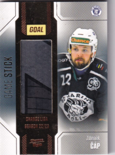 Hokejová karta Zdeněk Čáp Goal S1 2022-23 Game Stick 02/35 č. S-18