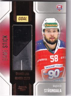Hokejová karta Vojtěch Střondala Goal S1 2022-23 Game Stick 02/35 č. S-25