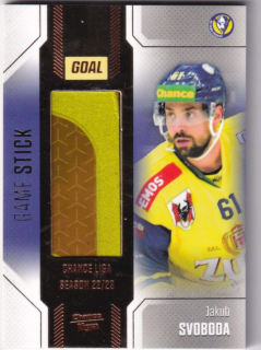 Hokejová karta Jakub Sboboda Goal S1 2022-23 Game Stick 02/35 č. S-16