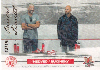Hokejová karta Nedvěd / Ručinský Goal S1 2022-23 Rozlučka 12/19 č. 42