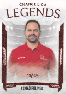 Hokejová karta Tomáš Rolinek Goal S1 2022-23 Legends 11/49 č. LL-14