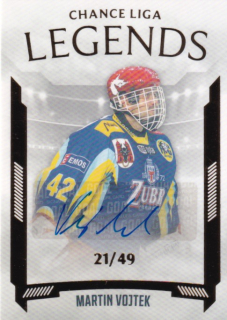 Hokejová karta Martin Vojtek Goal S1 2022-23 Legends Auto 21/49 č. LL-8