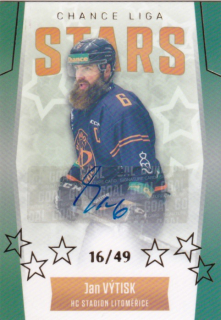 Hokejová karta Jan Výtisk Goal S1 2022-23 Chance liga Stars Auto 16/49 č.ST-5