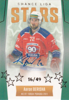 Hokejová karta Aaron Berisha Goal S1 2022-23 Chance liga Stars Auto 16/49 ST-12