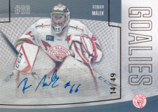 Hokejová karta Roman Málek Goal S1 2022-23 Goalies Auto 14/49 č. G-10