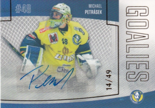 Hokejová karta Michael Petrásek Goal S1 2022-23 Goalies Auto 14/49 č. G-9