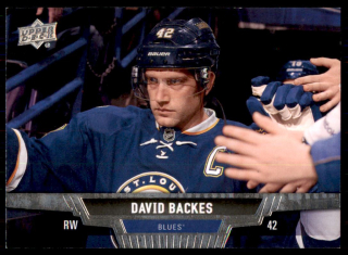 Hokejová karta David Backes UD Series 1 2013-14 řadová č.126