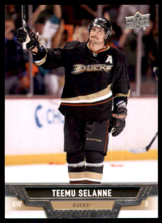 Hokejová karta Teemu Selanne UD Series 1 2013-14 řadová č.177