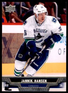Hokejová karta Jannik Hansen UD Series 1 2013-14 řadová č.197