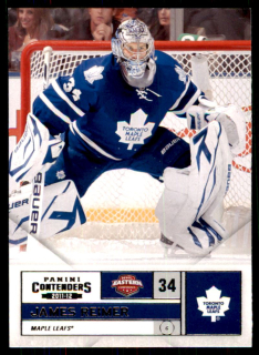 Hokejová karta James Reimer Panini Contenders 2011-12 řadová č.79