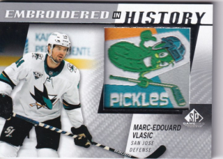Hokejová karta Marc-Edouard Vlasic SPGU 2021-22 Embroidered in History č. 11