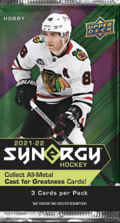 Balíček hokejových karet 2022-23 UD Synergy Hobby