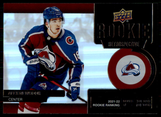Hokejová karta Alex Newhook UD S1 2022-23 Rookie Retrospective č. RR-16