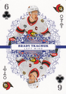 Hokejová karta Brady Tkachuk OPC 2022-23 Playing Cards č. 6-CLUBS