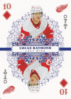 Hokejová karta Lucas Raymond OPC 2022-23 Playing Cards č. 10-DIAMONDS