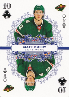 Hokejová karta Matt Boldy OPC 2022-23 Playing Cards č. 10-CLUBS