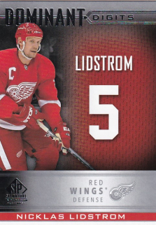 Hokejová karta Nicklas Lidstrom UD SP Signature 2020-21 Dominant Digits č. DD-44