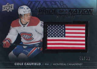 Hokejová karta Cole Caufield UD SPx 2021-22 Pride of a Nation RC /99 č. PON-CA