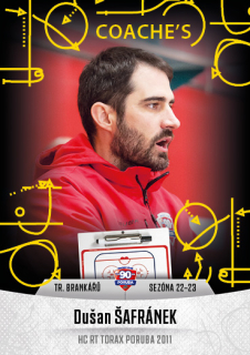 Hokejová karta Dušan Šafránek Goal S2 2022-23 Coache's č. 41
