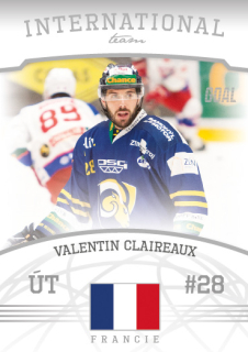 Hokejová karta Valentin Claireaux Goal S2 2022-23 International Team č. 18