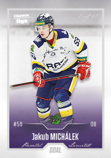 Hokejová karta Jakub Michálek Goal Cards 2022-23 Série 2 Silver karta č.373