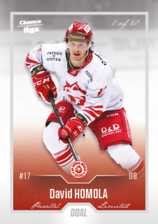 Hokejová karta David Homola Goal Cards 2022-23 Série 2 Silver karta č.332