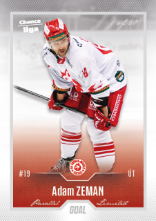 Hokejová karta Adam Zeman Goal Cards 2022-23 Série 2 Silver karta č.337