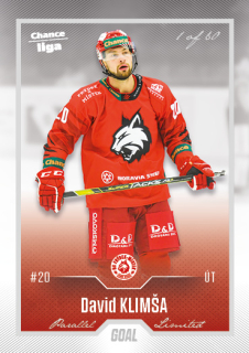 Hokejová karta David Klimša Goal Cards 2022-23 Série 2 Silver karta č.338