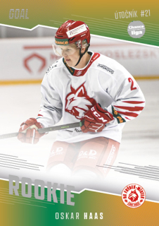 Hokejová karta Oskar Haas Goal S2 2022-23 Rookie č. 15