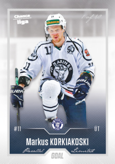 Hokejová karta Markus Korkiakoski Goal Cards 2022-23 Série 2 Silver karta č.320